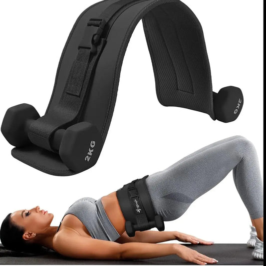 Adjustable Dumbbell Hip Thrust Belt, 1 Count Hip Training Belt with Extra Padding, Hip Exercise Equipment for Home Workout, Weights Plates, Weight Lifting Belt Weighted Belt